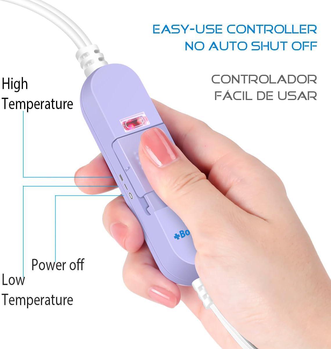 Electric Heating Pad For Back Cramps & Back Pain Relief No Auto Shut Off 12"X15"