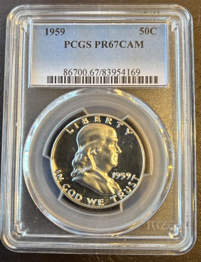 1959 Franklin Half Dollar 50c PCGS PR67CAM
