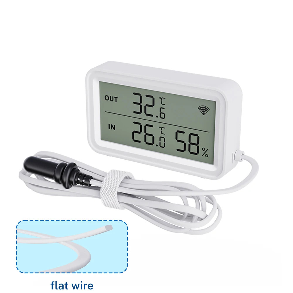 Tuya WiFi Temperature Humidity Sensor LCD Thermometer External Probe Smart Life