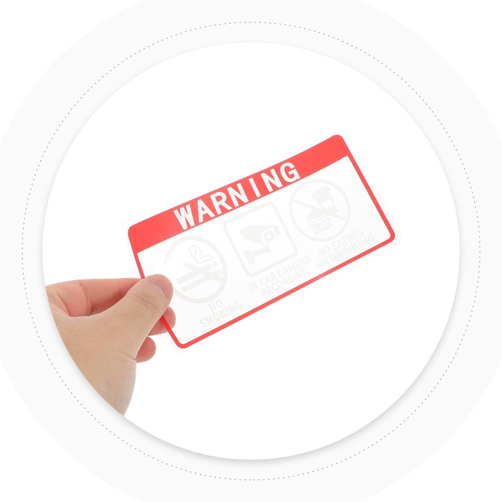 20 Pcs Vehicle Warning Stickers Video Window
