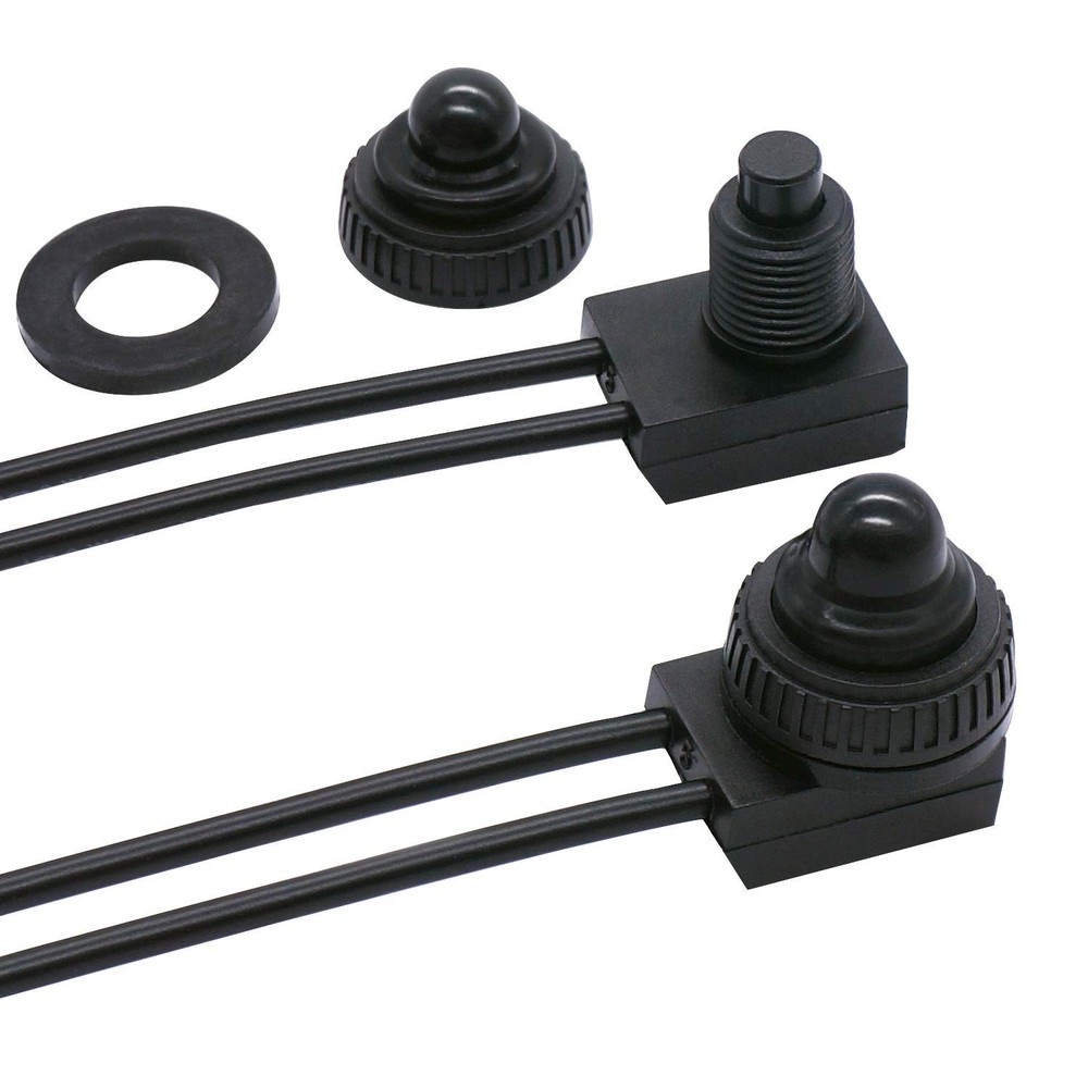 Reliable 12V Push Button Switch Set - 2PCS Waterproof for Automotive Projects