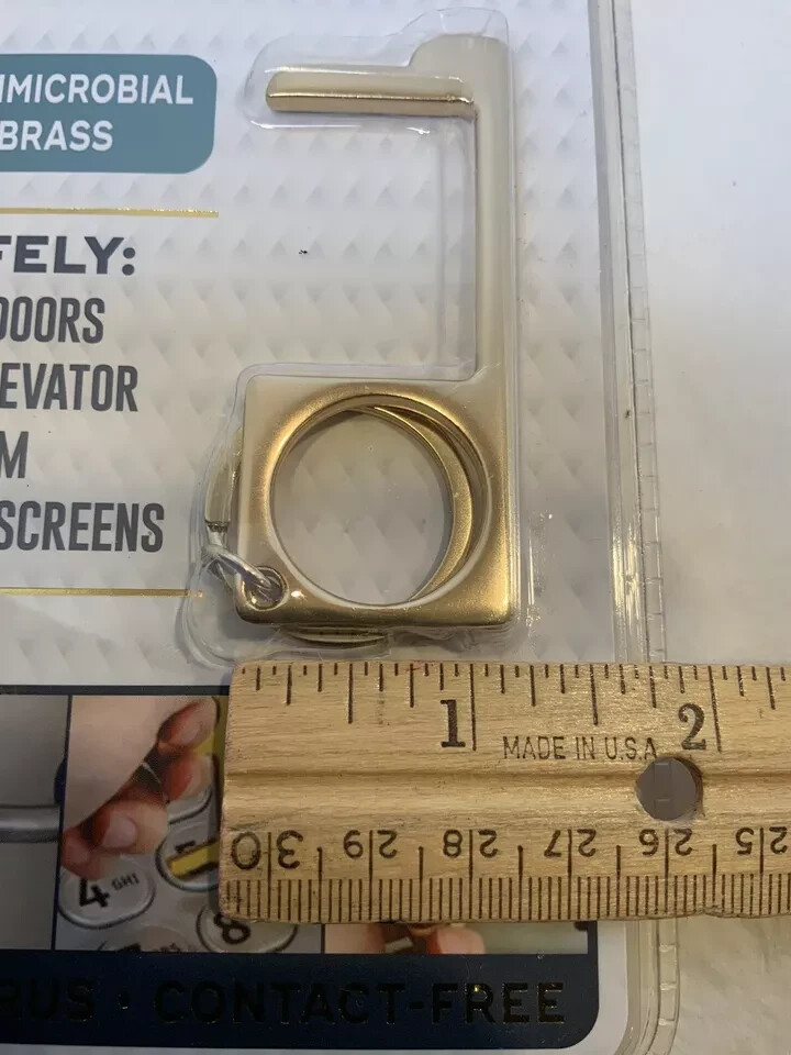 No Touch Key Antimicrobial Door Opener Hook Keychain Tool to Avoid Germs