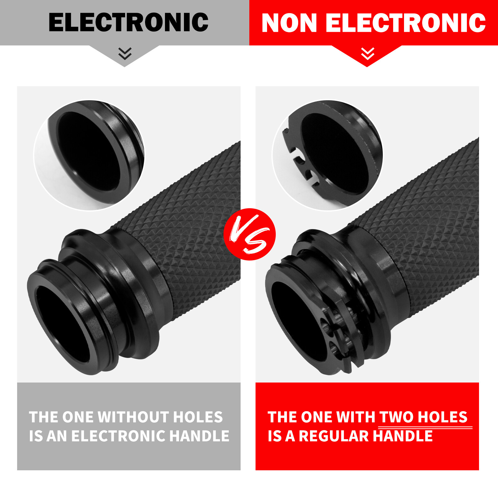 1" Electronic Throttle Handlebar Hand Grips For Harley Touring Road King 08-24