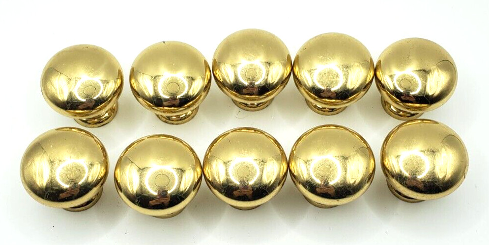 Brass Door Pull Ready to Install Gold Round Drawer Pulls Screws Vary 10 Count