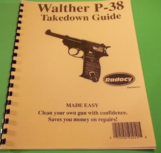 Walther P38 Semi-Automatic Pistol Takedown Guide – Printed Reference Manual (66)