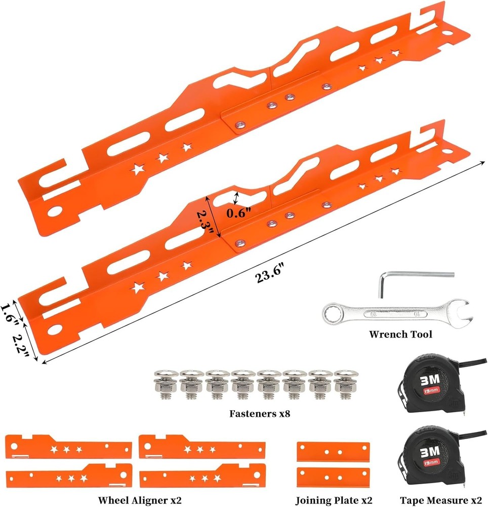 2 Pcs Toe Alignment Tool Plates, Wheel Alignment Tool Plate with 2Pcs Tape Me...