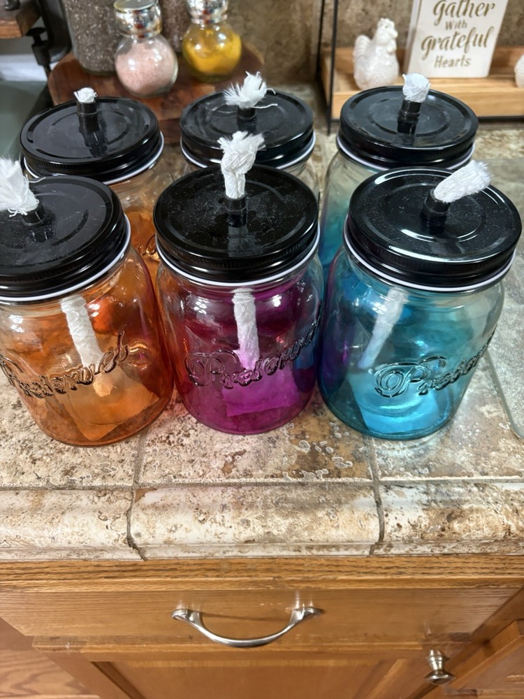 Mason Bottle Torches For Table Top