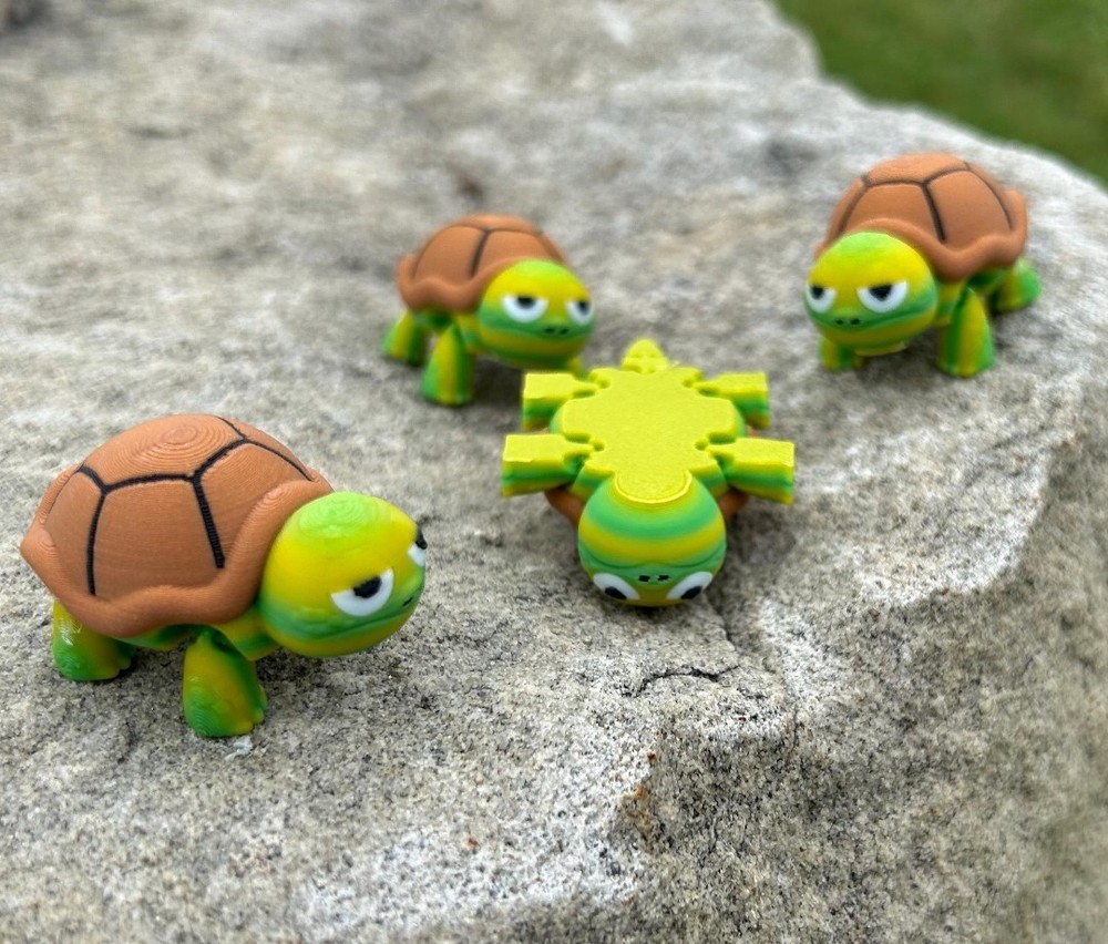 3D Printed Jiggle Pet Grumpy Turtle