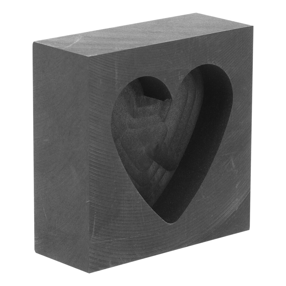 Heart Shaped Graphite Mold Model Tools Ingot Molds for Casting Metal
