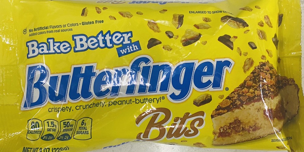 BUTTERFINGER BITS Premium Baking Chips 8 oz Bag - BAKE BETTER