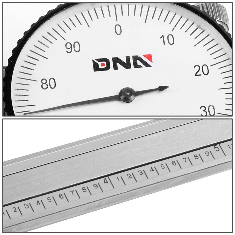6" Hardened Stainless Depth Step Measurement Sliding Scale Dial Scale Caliper