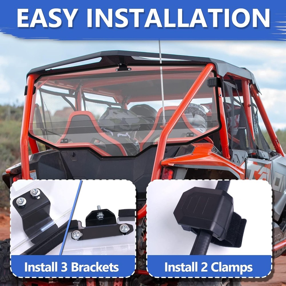 Rear Windshield Clear Back Window for Talon 1000X-4 2019-2025 UTV Windscreen