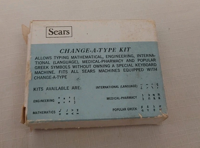 Sears CHANGE-A-TYPE MATHEMATICS KIT