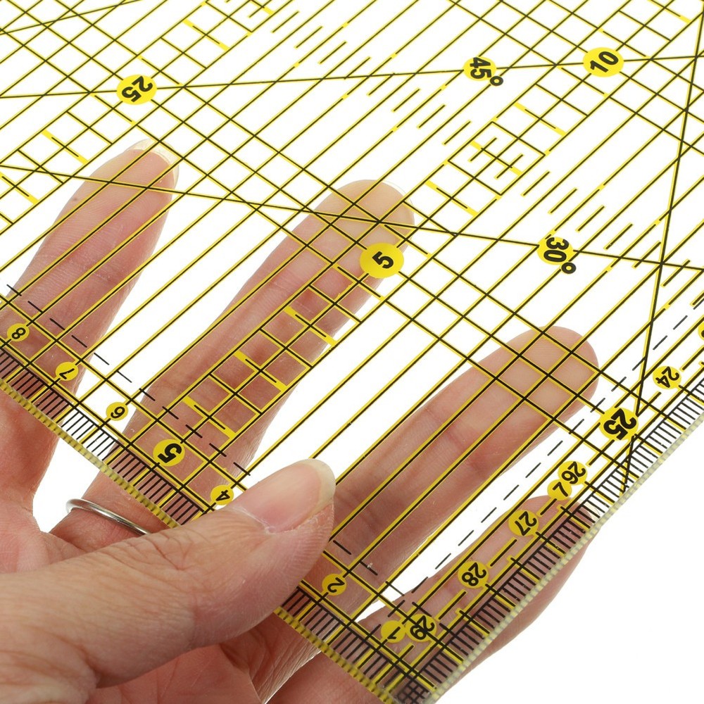 Slotted Quilting Ruler Patchwork Quarter Fabric Cutting Template