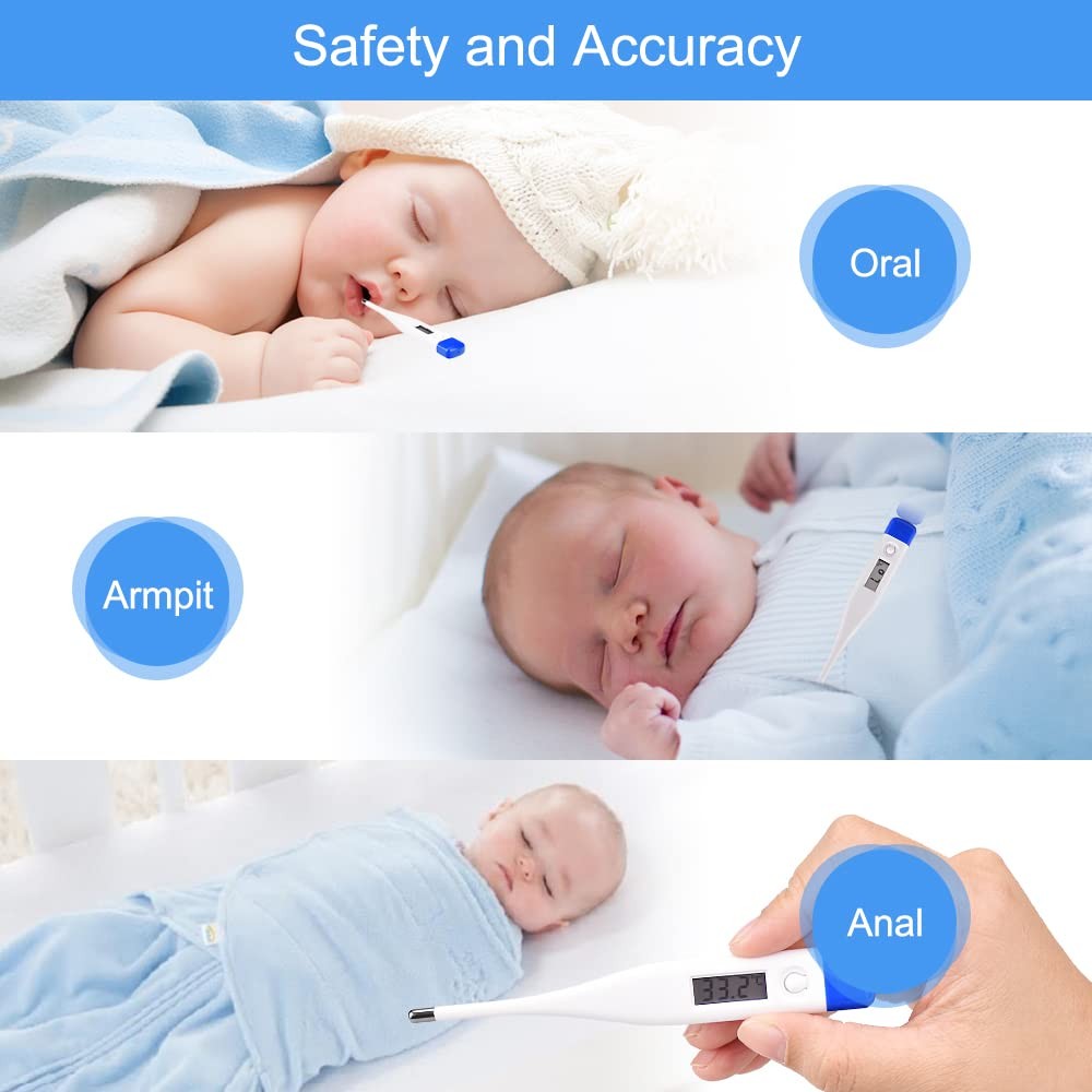 Berrcom Digital Thermometer Oral Rectal Underarm