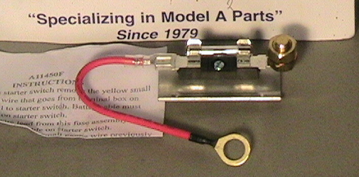 1928-1931 Model A Ford Starter Fuse Assembly with Instructions