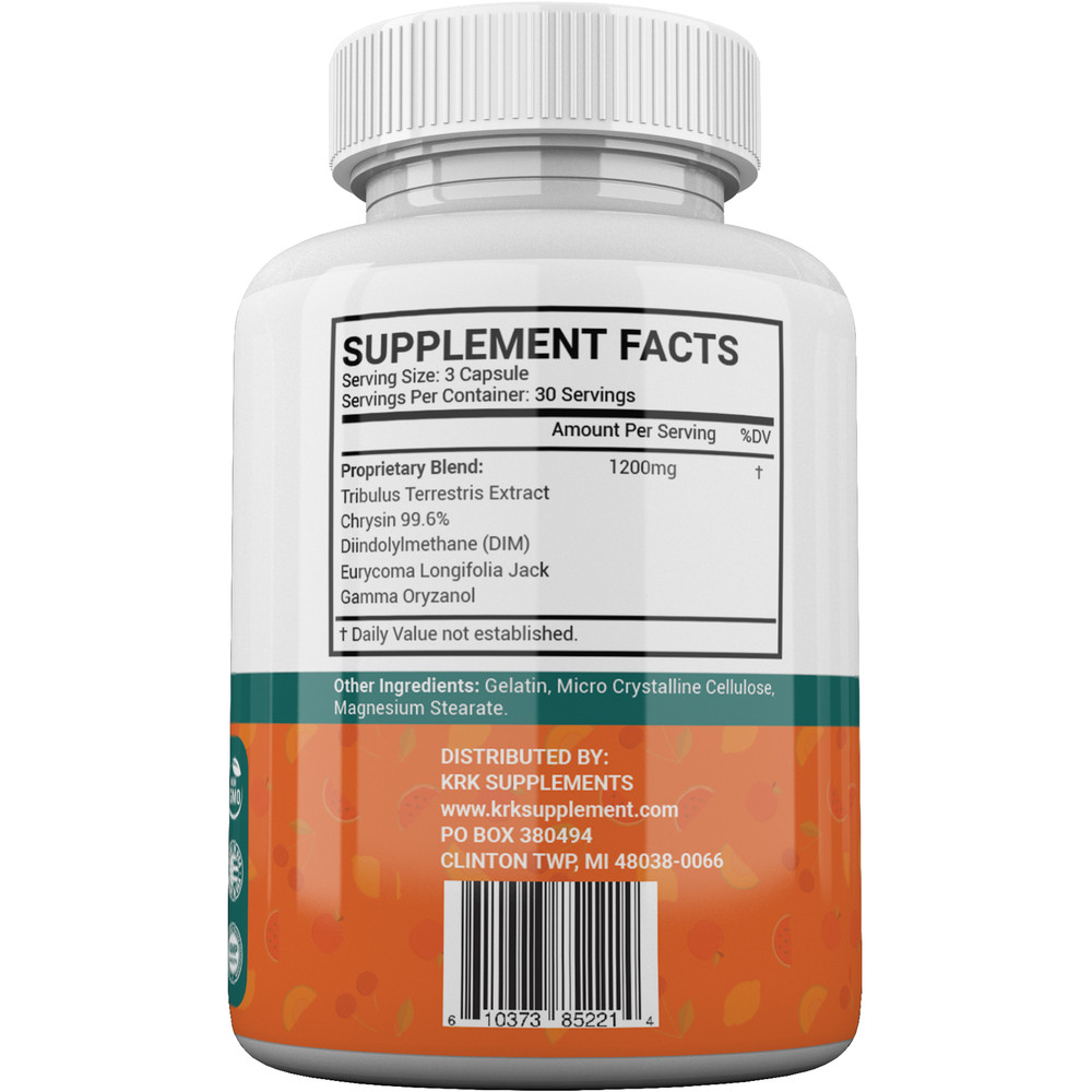 1 Testosterone Booster Tribulus Terrestris Chrysin Low Test Boost Natural