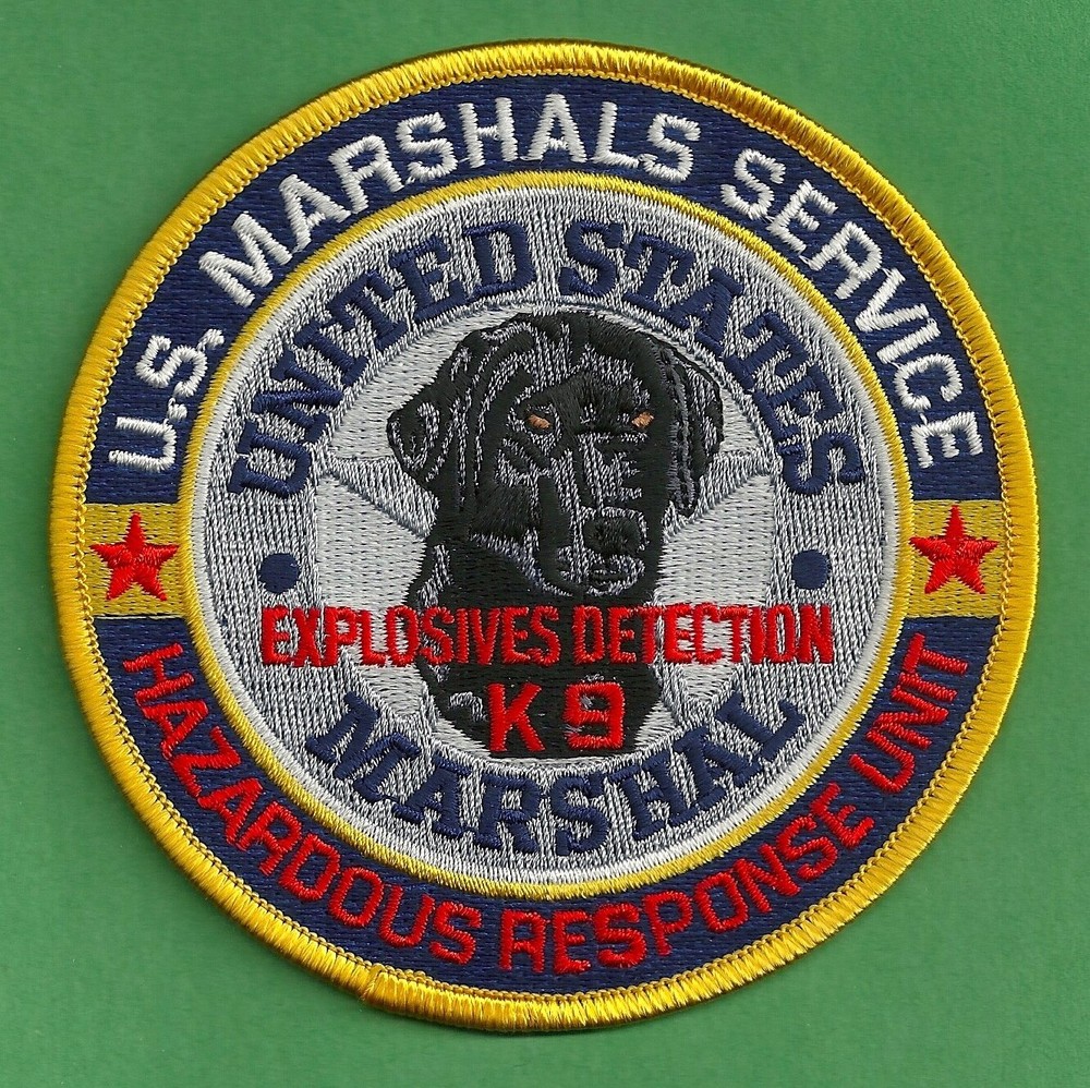 U. S. MARSHAL SERVICE HAZARDOUS RESPONSE UNIT EXPLOSIVES K-9 PATCH