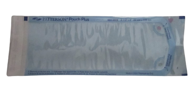 Patterson Dental Sterilization Pouch Plus 3 1/2"x9" Self-Sealing & Indicators
