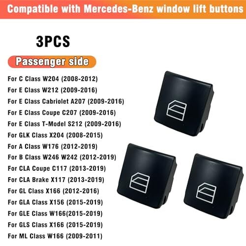Window Switch Passengers Side Button Control Passenger Side Button Cover-3 pcs