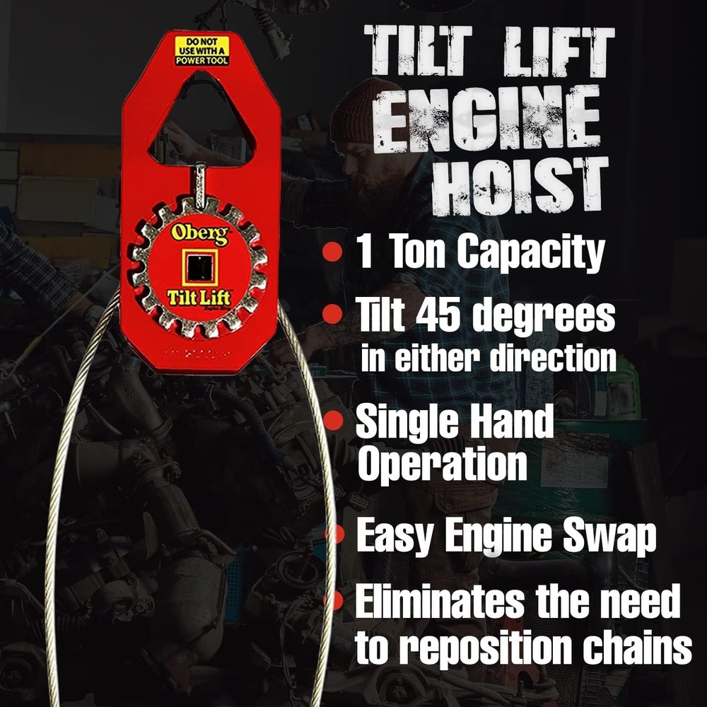 Engine Tilter Hoist Sling Single Hand Operation Engine Swap Lift Removal Pulling