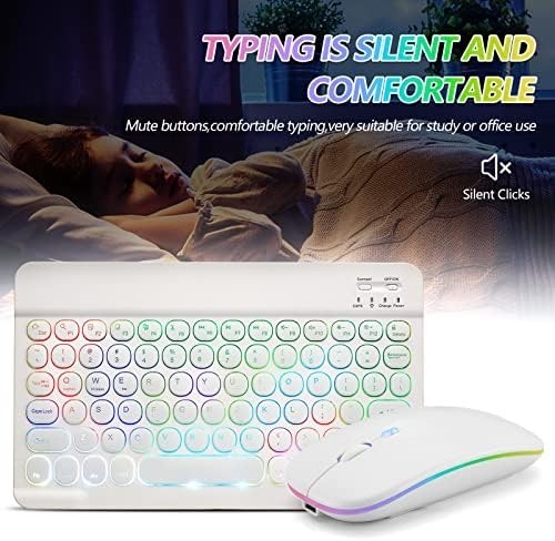 Bluetooth Keyboard and Mouse Combo for iPad - Rechargeable Wireless Keyboard.
