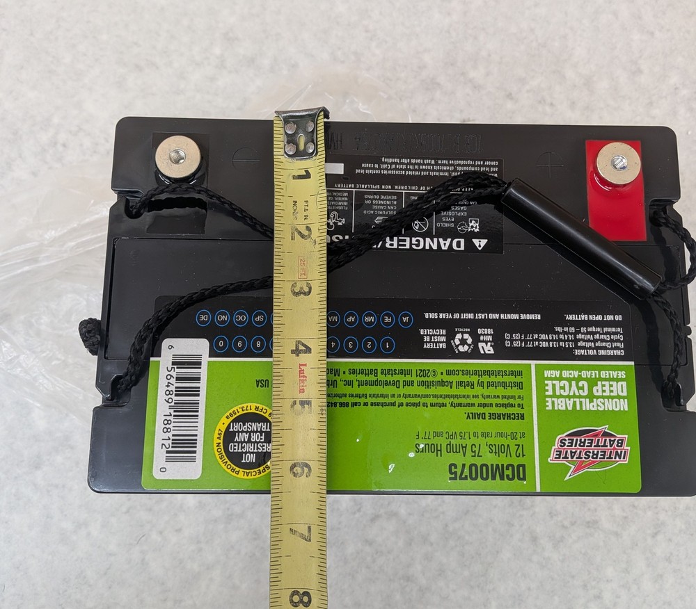 Interstate Batteries 12V 75Ah Deep Cycle Mobility Battery Rechargeable DCM0075