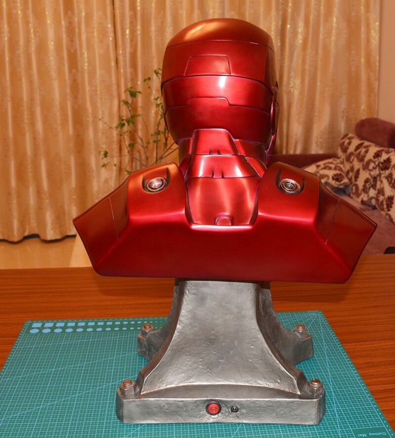 1:1 Scale MK3 Iron Man Resin Half Bust Statue Iron Man Mark 3 LED Eyes Model