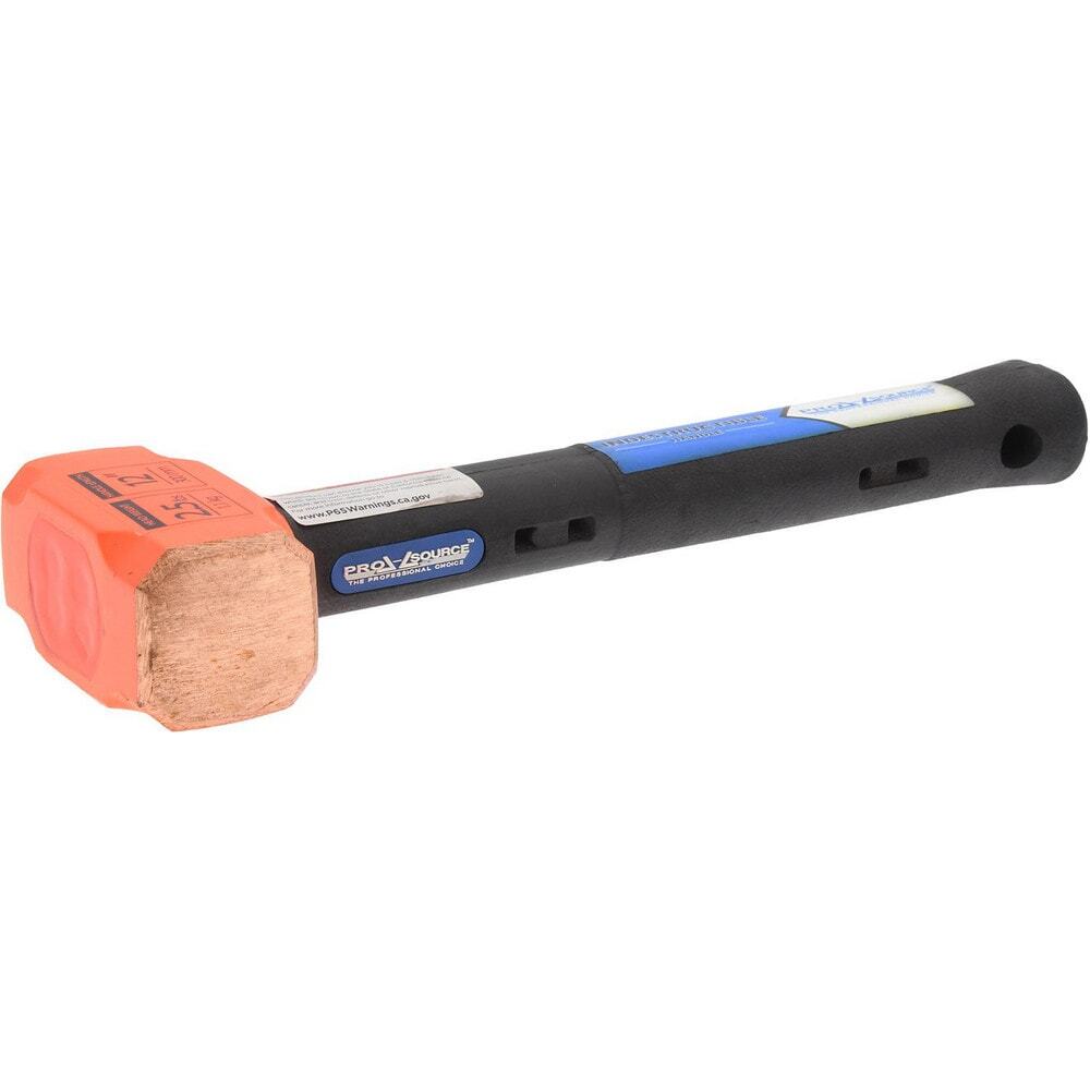 PRO SOURCE Non-Sparking Copper Head Sledge Hammer: 2.5 lb Head, 12" Overall L...