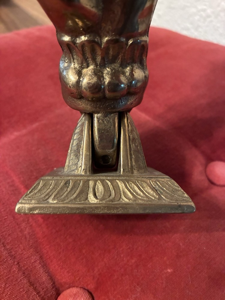 Hand Shape Brass Door Knocker with ring detail
