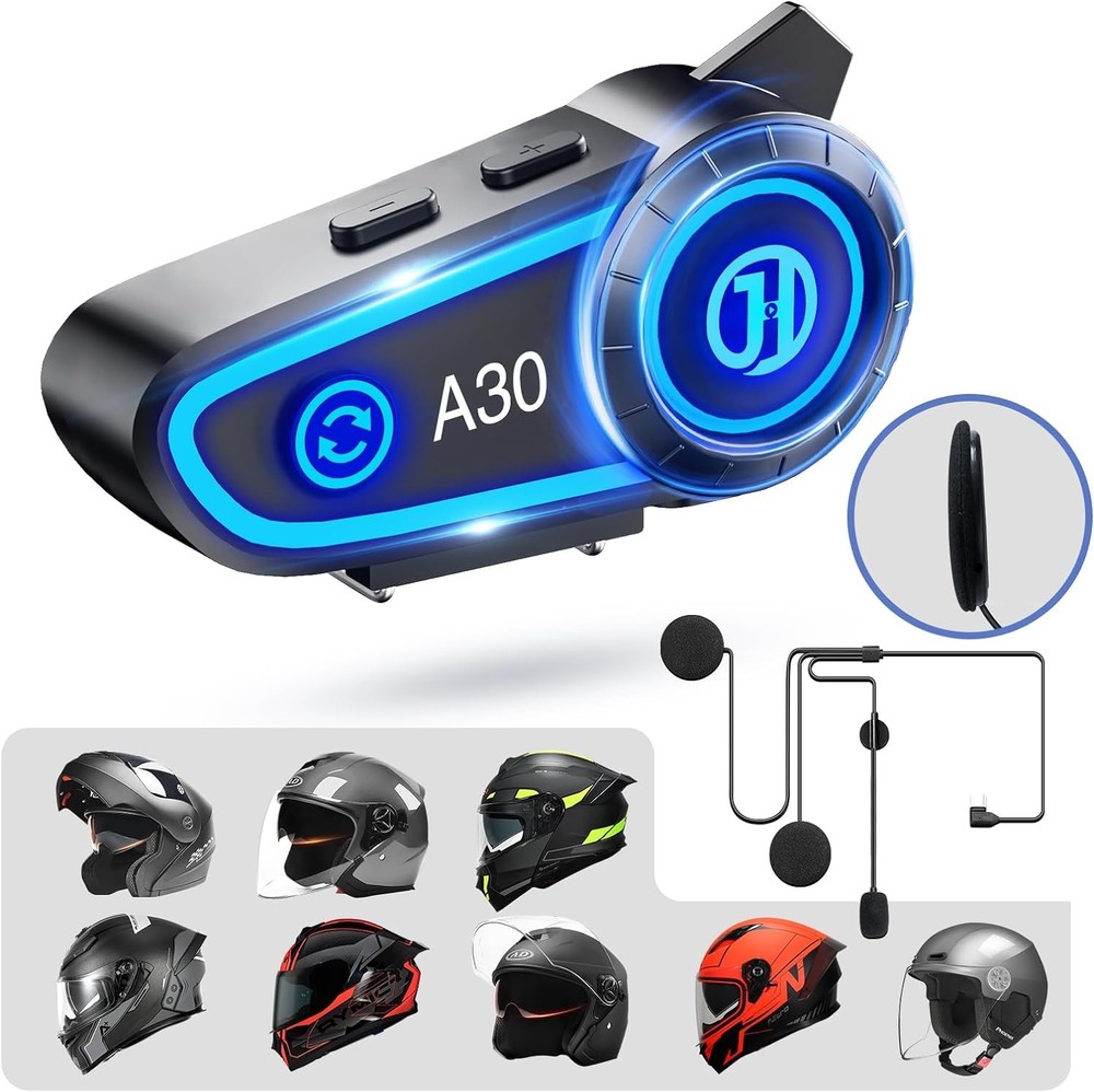 Motorcycle Helmet Speakers Bluetooth Headset Headphone Automatic A30