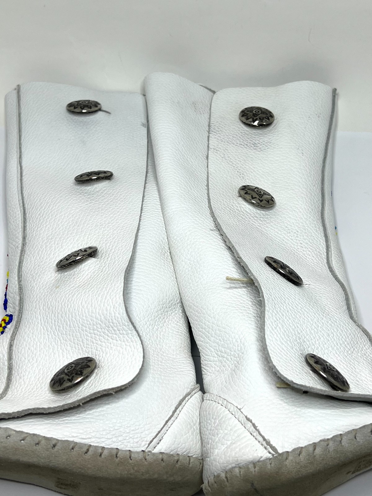 Native American - Vintage Handmade Leather Taos Powwow Moccasin Boots