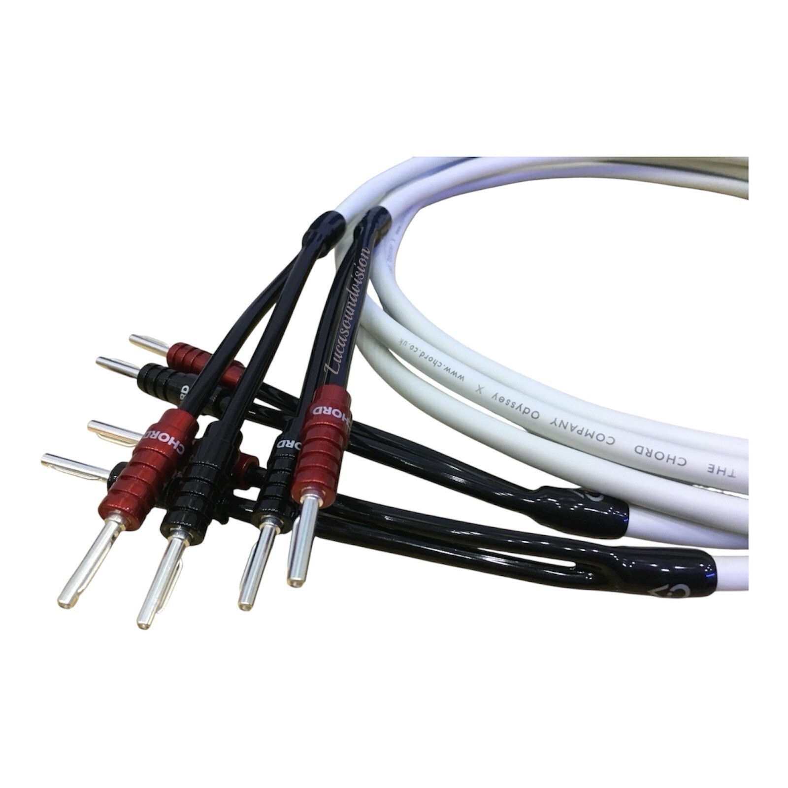 Chord Odyssey X Audio Speaker Cable A Pair Terminated Chord Ohmic Plugs