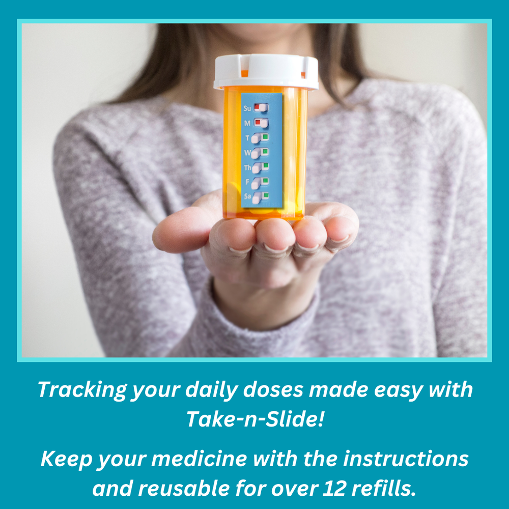 5 Count Pack Pill Tracker Take-n-Slide Medication Tracker and Reminder