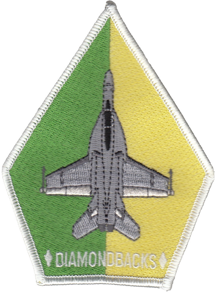 VFA-102 DIAMONBACKS GREEN / YELLOW COFFIN SHOULDER PATCH