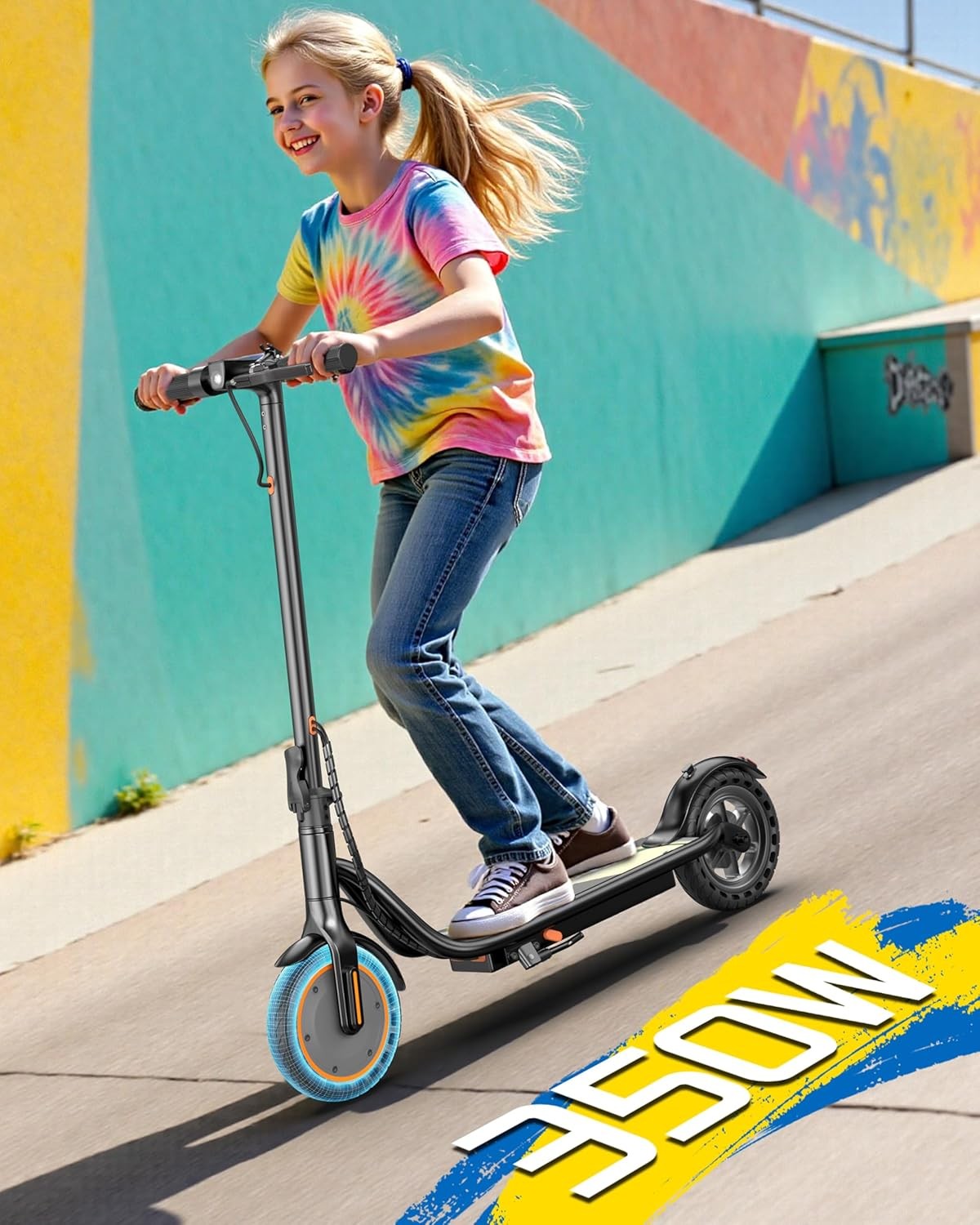 Sigravy electric adult scooter 350W 19MPH E Scooter with app 8.5" Solid Tires
