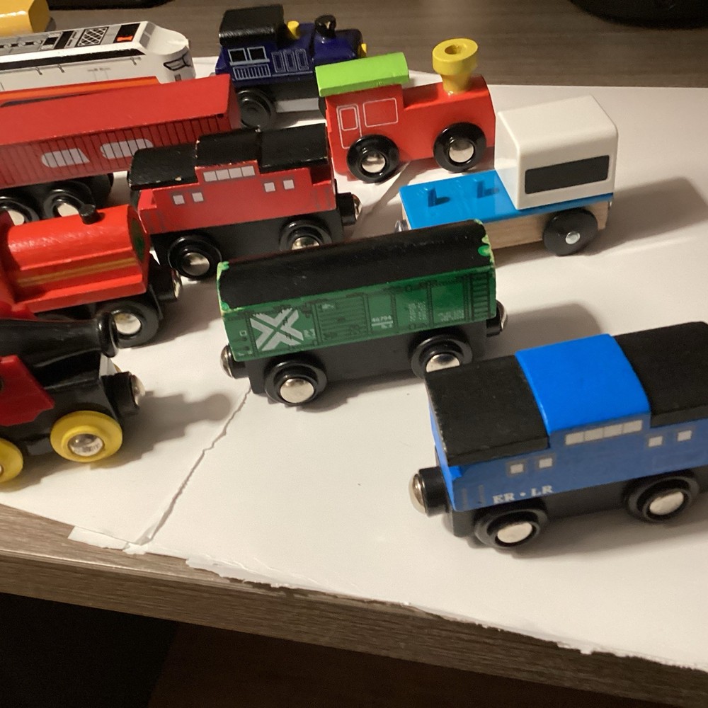 Wooden Train Car Lot