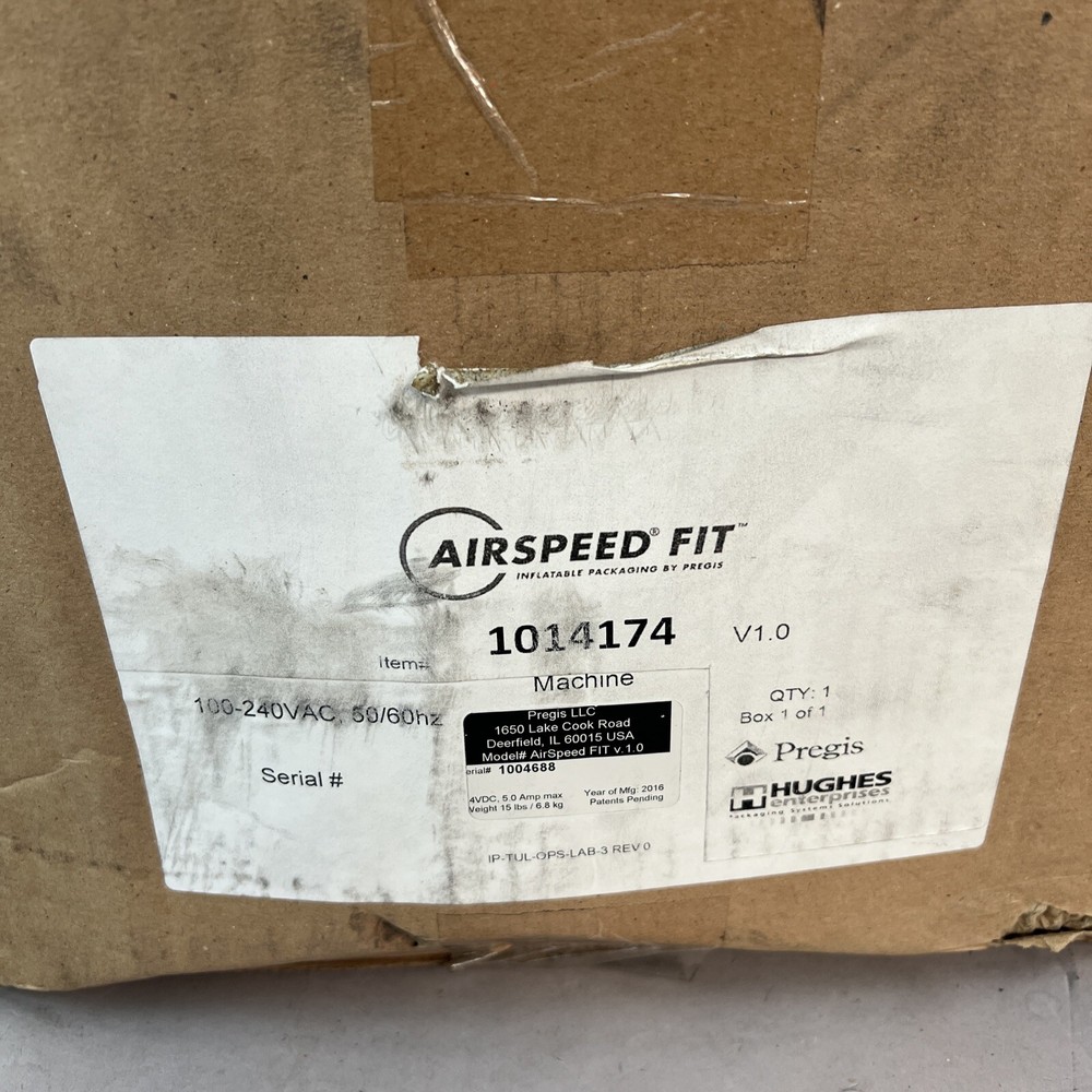 AIRSPEED FIT Packaging Pregis V.1.0 Void Fill Inflatable Packaging Machine
