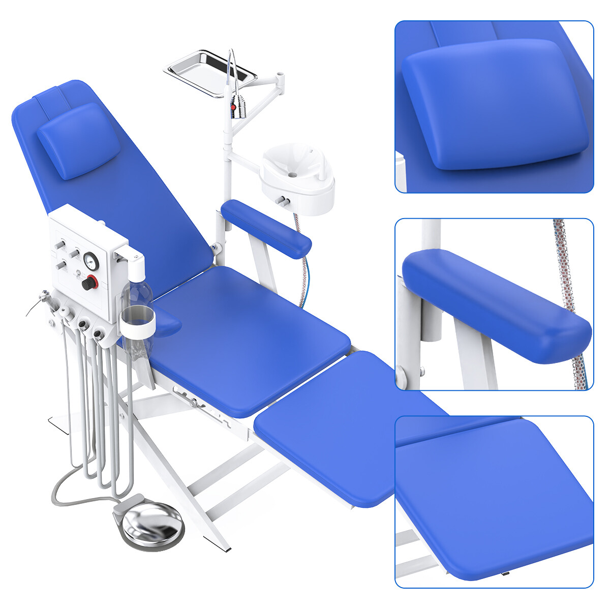 Portable Dental Unit System with Compressor suction system/Folding Chair+Turbine