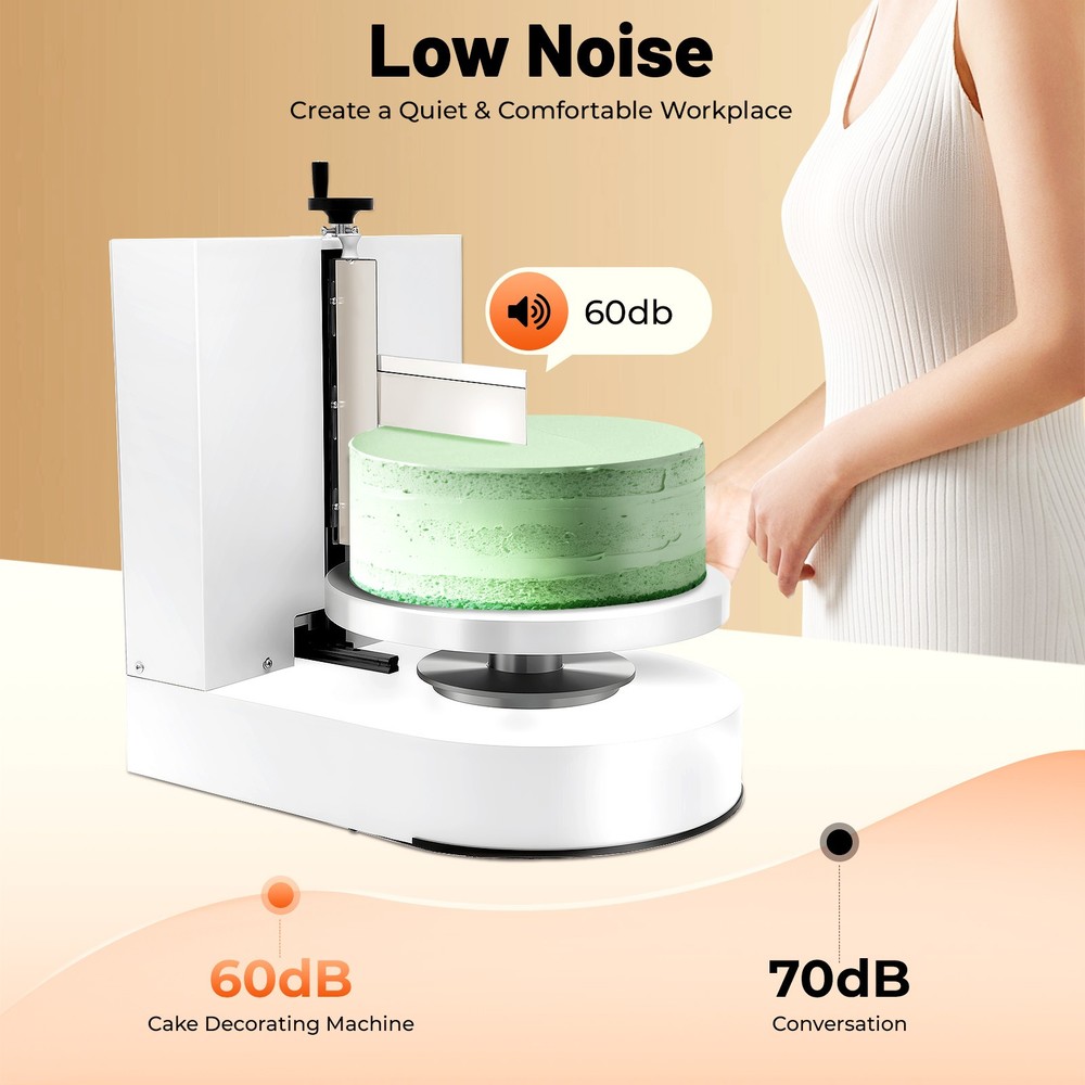 200W Decorating Machine 4-12in Auto Cake Icing Smoother Coating Scraping Machine