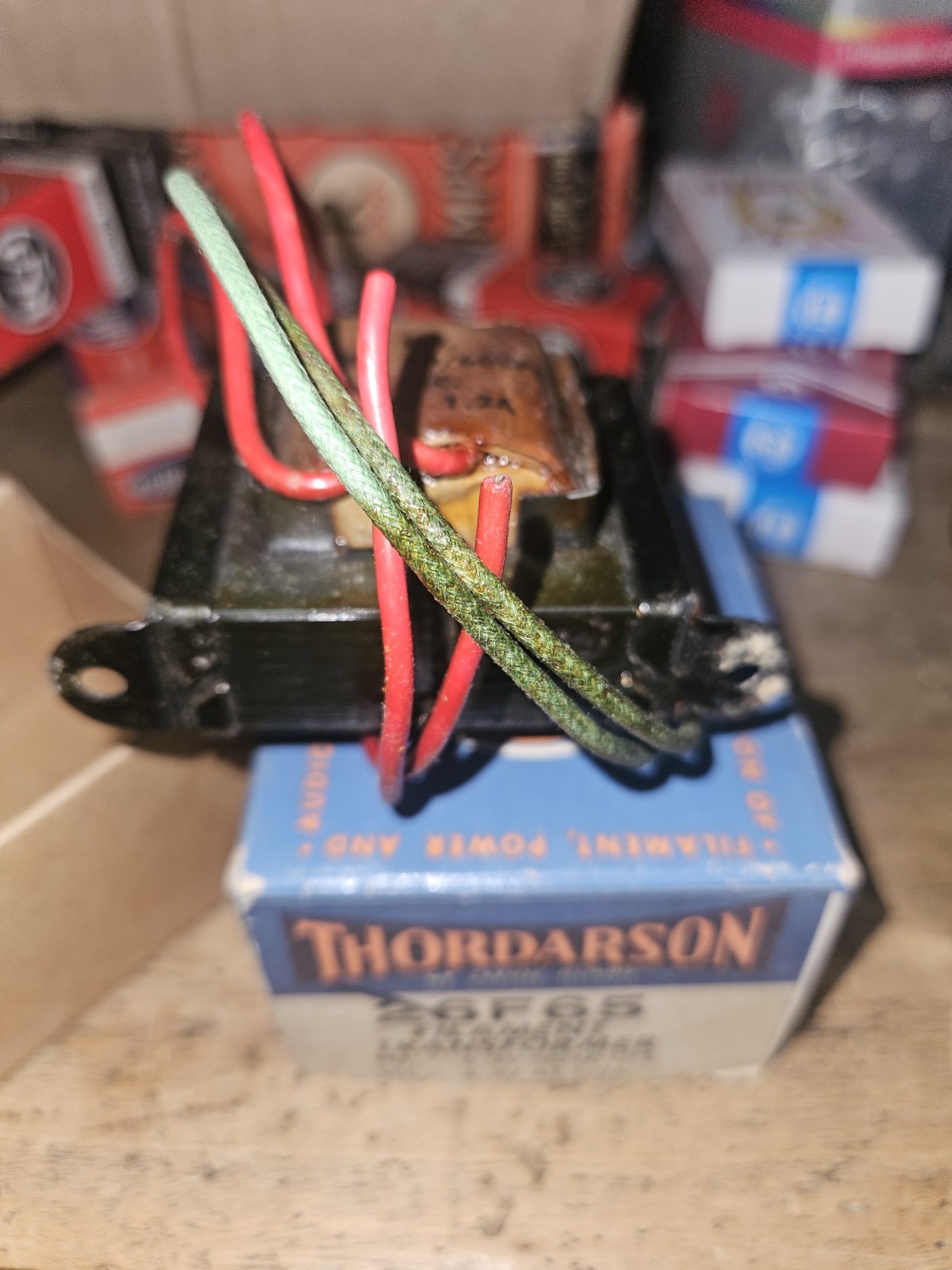 VINTAGE NOS THORDARSON 26F65 FILAMENT TRANSFORMER 6.3V 50/60 CPS TUBE AMP STEREO