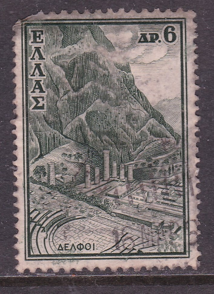 Greece 1961 Delphi 6d Fine Used SG 862 corner perf missing