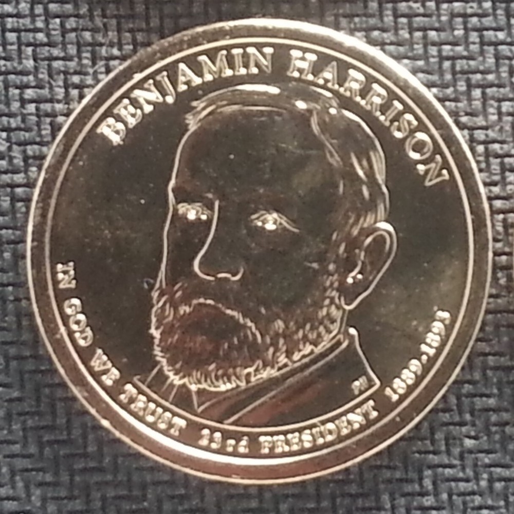 2012 P Benjamin Harrison Presidential Dollar From Mint Roll