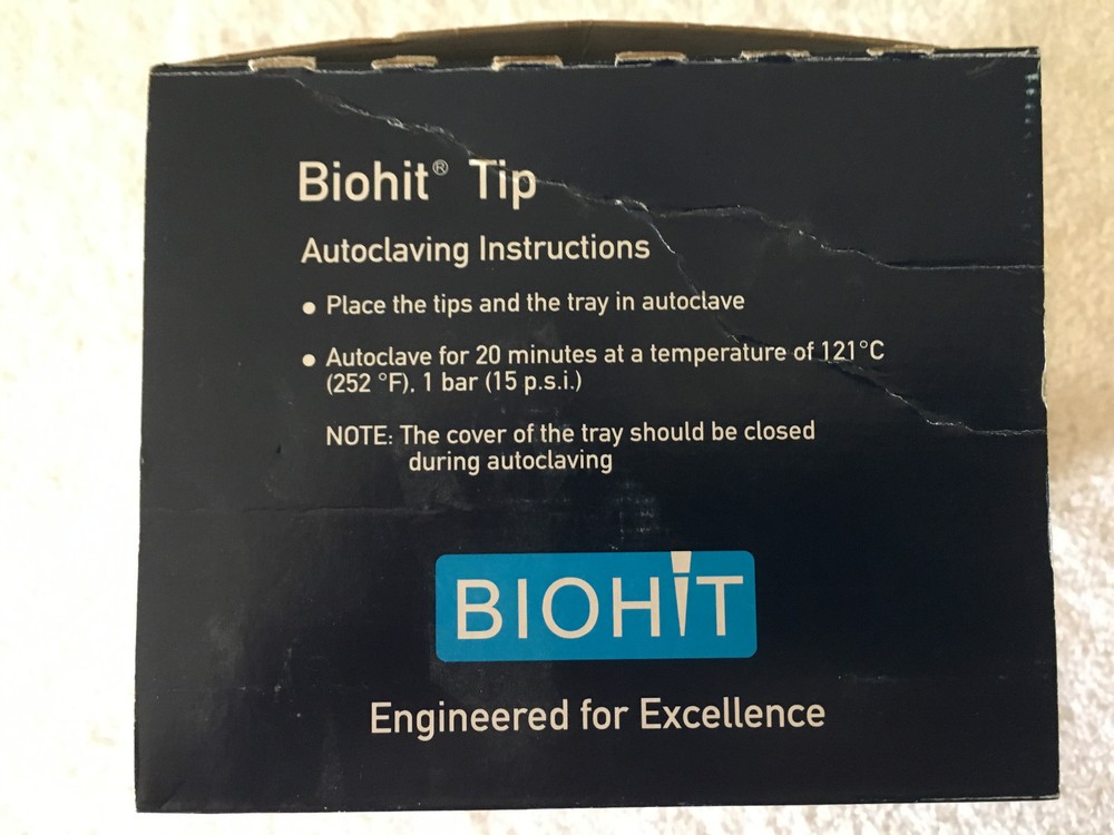 BIOHIT MODEL 780021 PIPETTOR TIPS - QUANTITY 400
