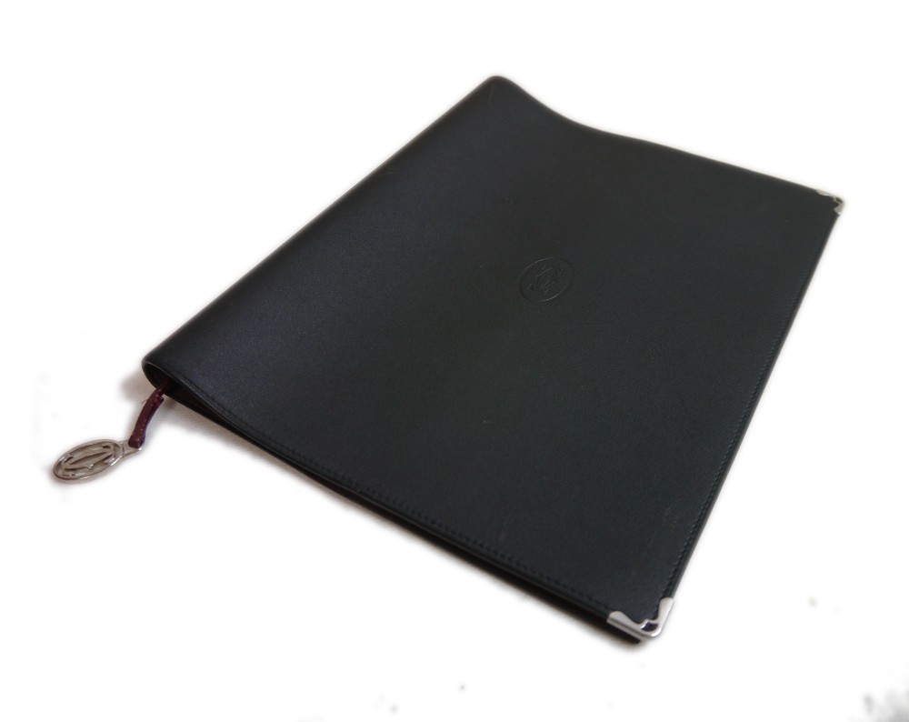 Authentic Cartier A5 notebook cover Leather #1366