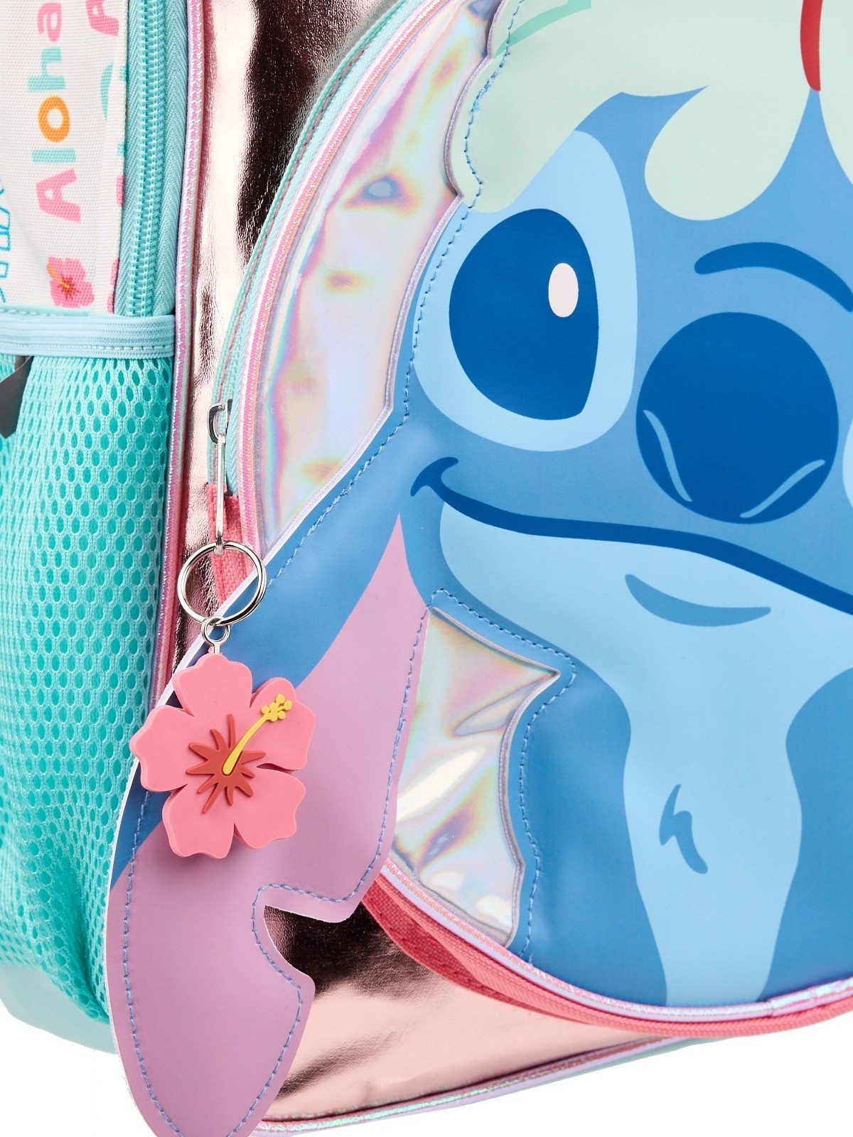 Disney Lilo & Stitch Girls' 17" Iridescent Rainbow Scrump Backpack NEW