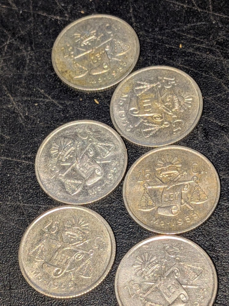 MEXICO 25 CENTAVOS DATED 1953 Coin Circulated