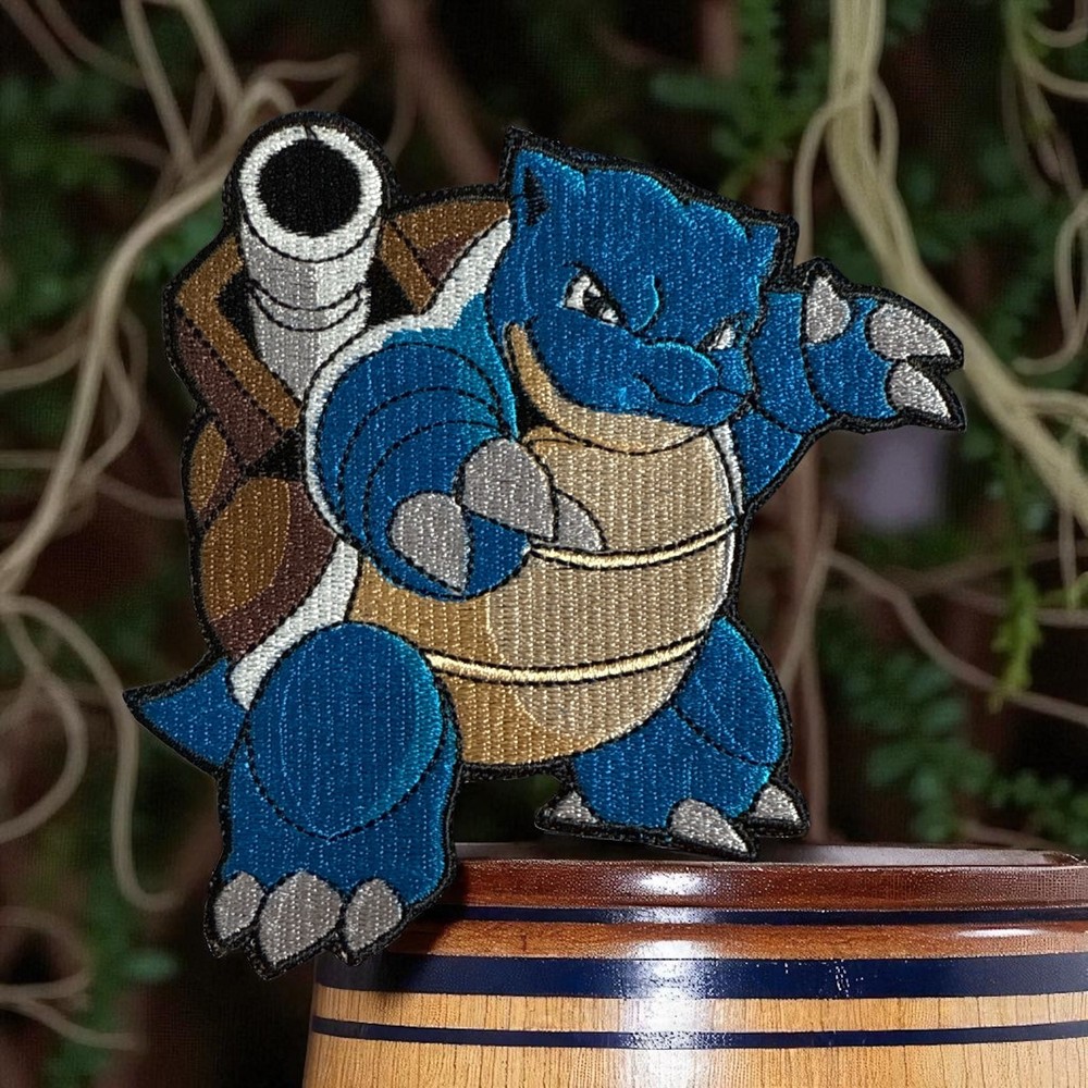 Blastoise Embroidery Patch 4.77 X 4.59