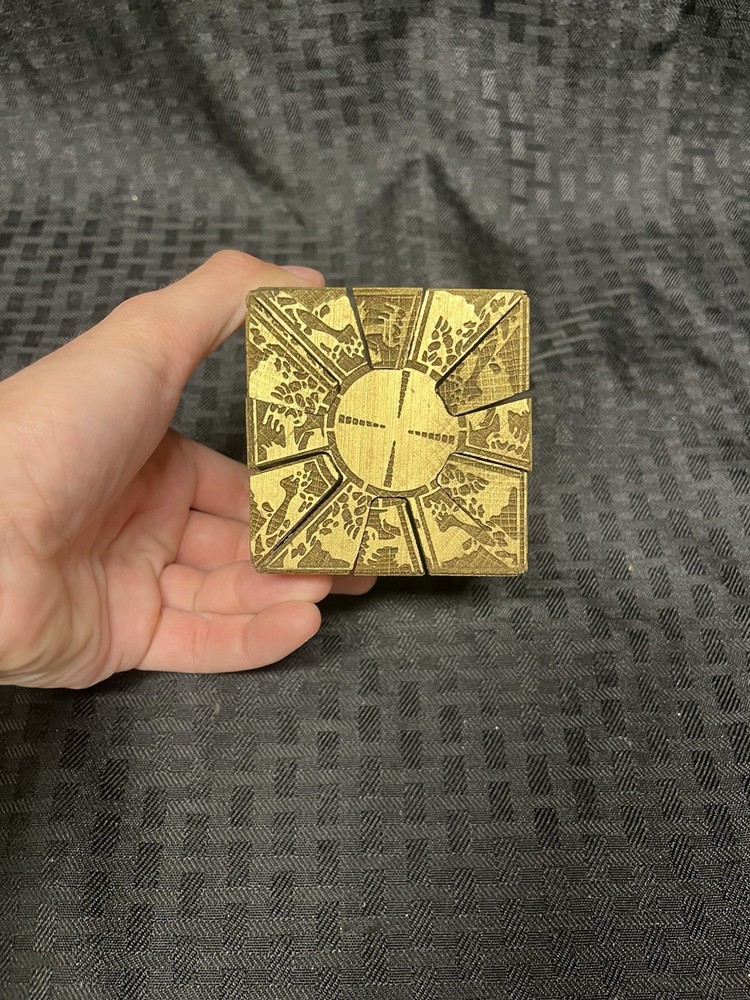 Solid Wood Hellraiser Cube Puzzle Box