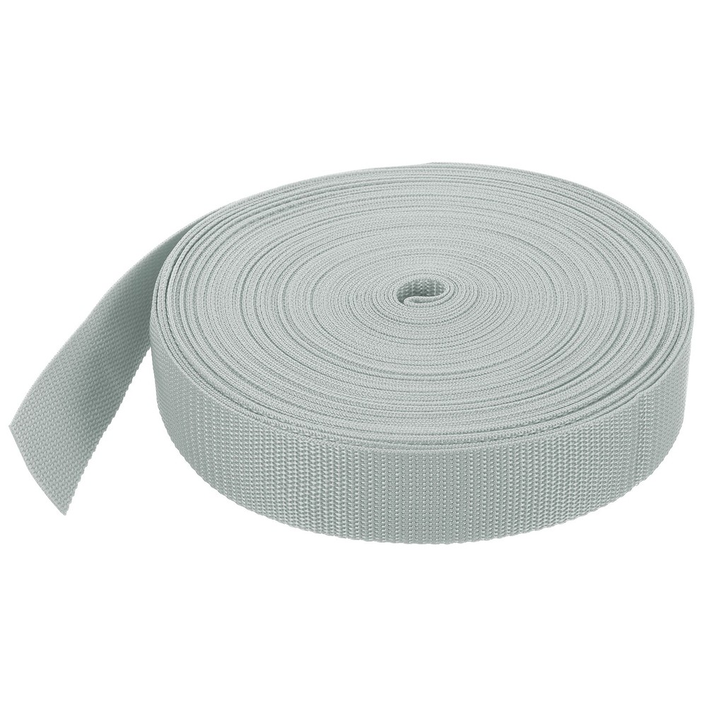 Lightweight Polypropylene Webbing Strap 3.8cm 25 Yard Light Grey